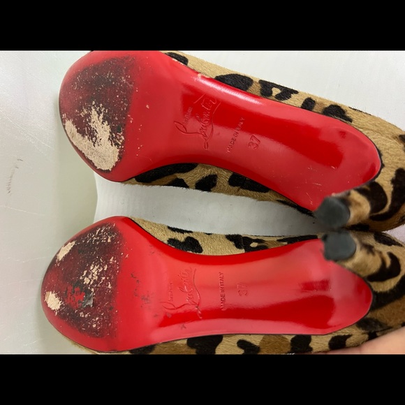Christian Louboutin Leopard Print Heels - Picture 4 of 6